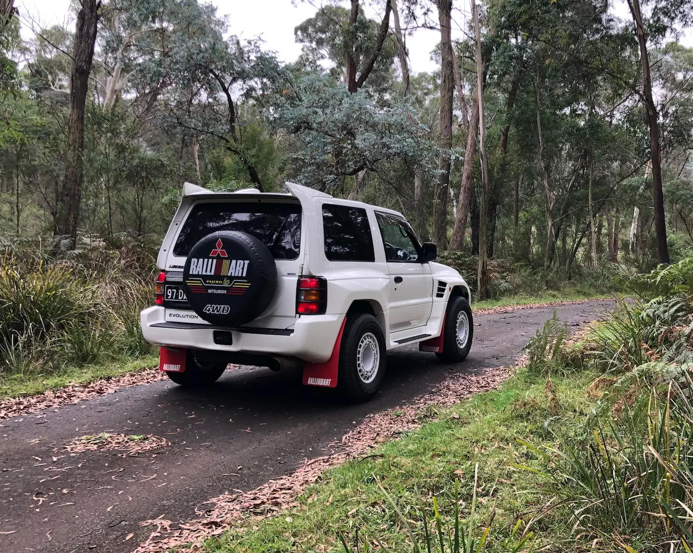 Mitsubishi Pajero Evolution in the Australian bush